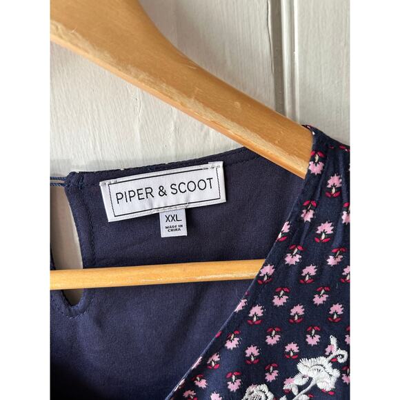 Piper & Scoot maxi dress size 2XL boho embroidered cottage - Picture 8 of 13